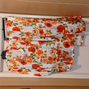 CACIQUE LINGERIE 2Pc Long Sleeve Button Down Pajama Shirt & Pants Set - Sz 14/16